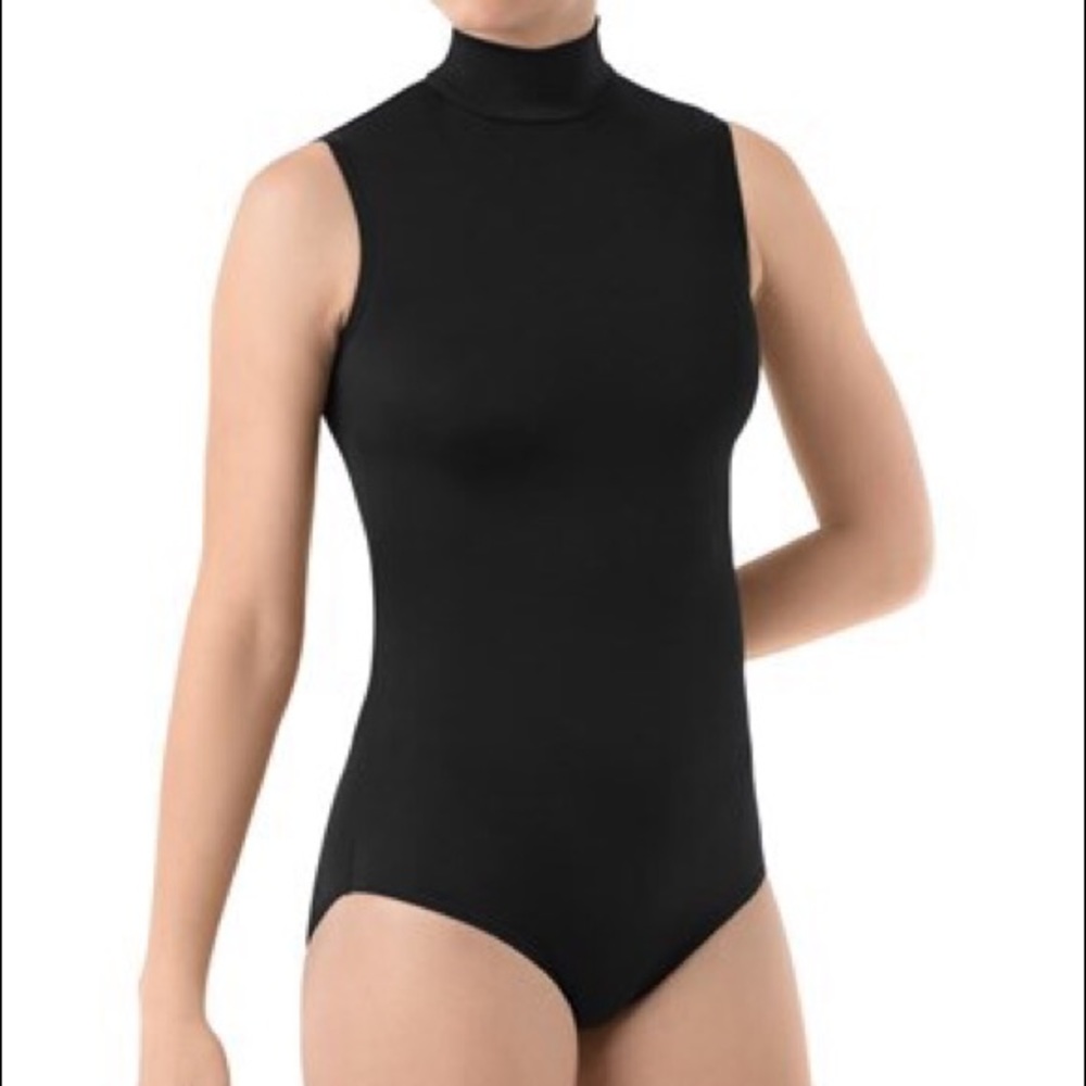 Balera Mock Neck Black Leotard